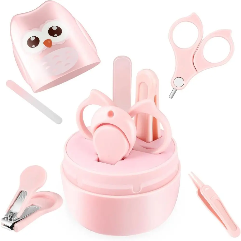 

New 4-in-1 Baby Nail Kit with Case Owl Shape Newborn Nail Care Set Portable Safety Nail File Baby Care Supplies