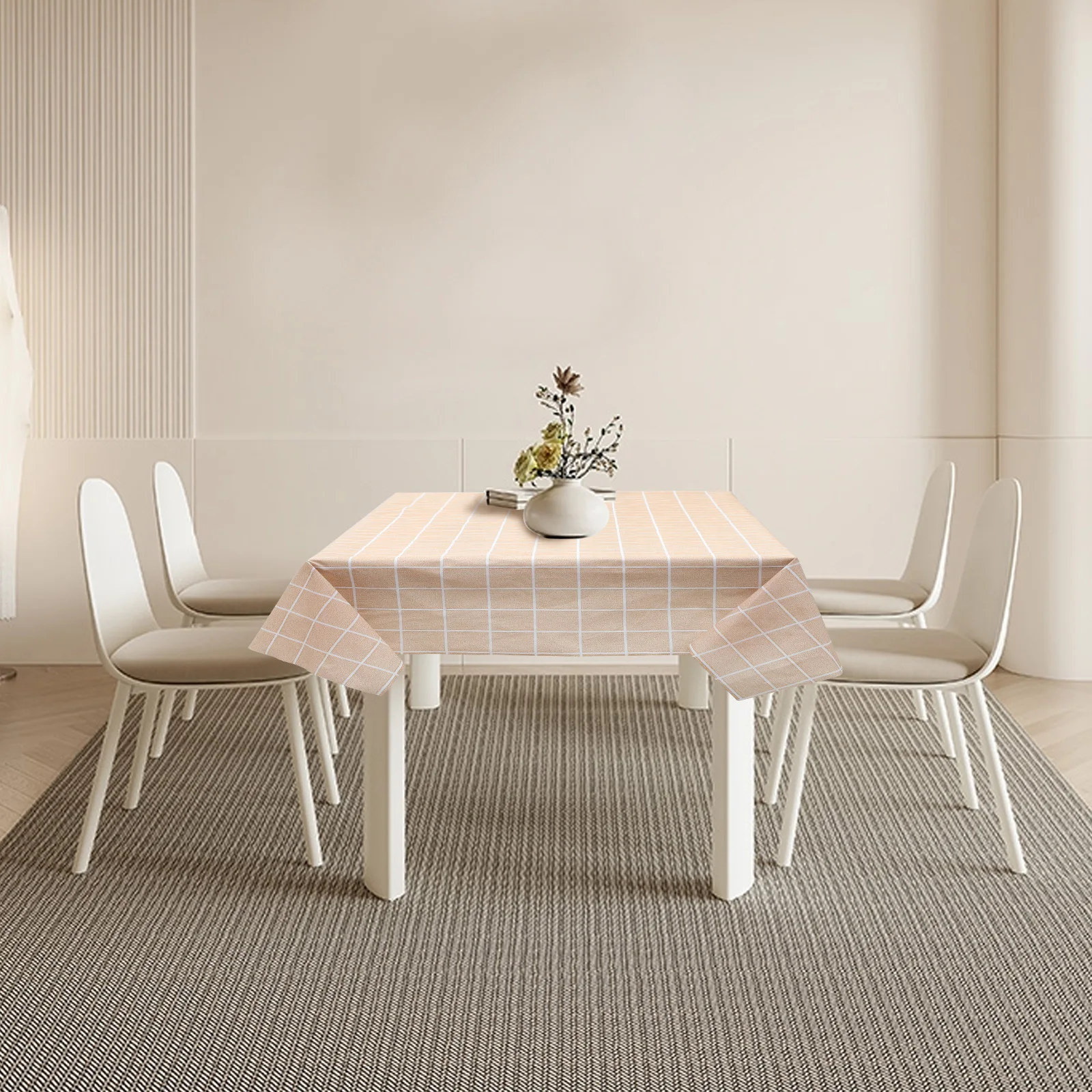 

Waterproof Plaid Tablecloth Thick Rectangle Table Cover For Birthday Party Picnic Decoration Scratch Resistant Simple