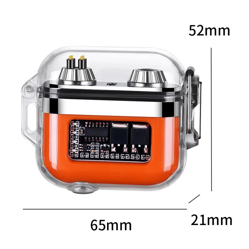 Wasserdichtes Feuerzeug Double Arc Mini Elektronisches winddichtes Feuerzeug Elektrisch Transparent USB wiederaufladbare Feuerzeuge Outdoor Camping