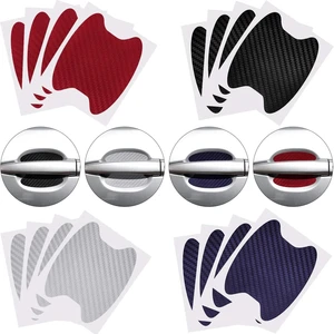 4 pièces/set Autocollant de porte de voiture Housse résistante aux rayures en fibre de carbone, film protecteur de poignée auto Accessoires de style extérieur 8 meilleures ventes de décoration de voiture Suzuki Alto - No 1