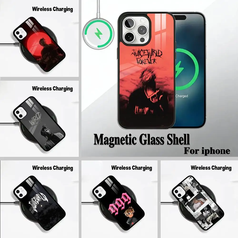 

Rapper -999 J-Juice W-WRLD For IPhone17 16 15 14 13 12 11 Plus Pro Max Plus Wireless Charger Phone Case