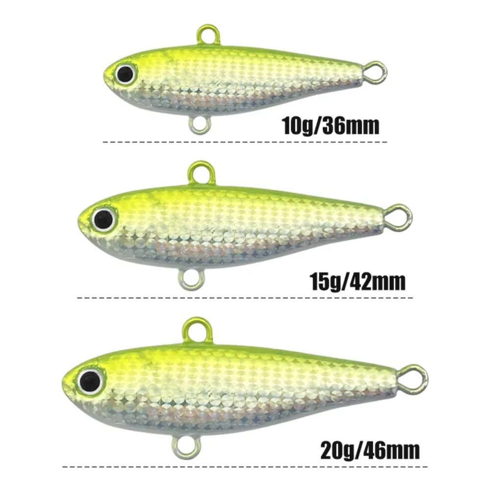 1 قطعة مع هوك المعادن الصيد الطعم الاهتزاز Wobblers Crankbaits VIB إغراء سبينر معالجة مطلي ملعقة الصيد إغراء #6