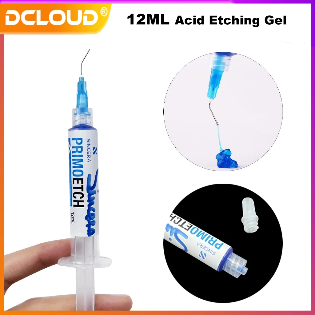 

Dental Etchant Gel 37% Phosphoric Acid for Orthodontic Adhesive Dental Acid Etching Gel Etchant Agent 12ML/Syringe