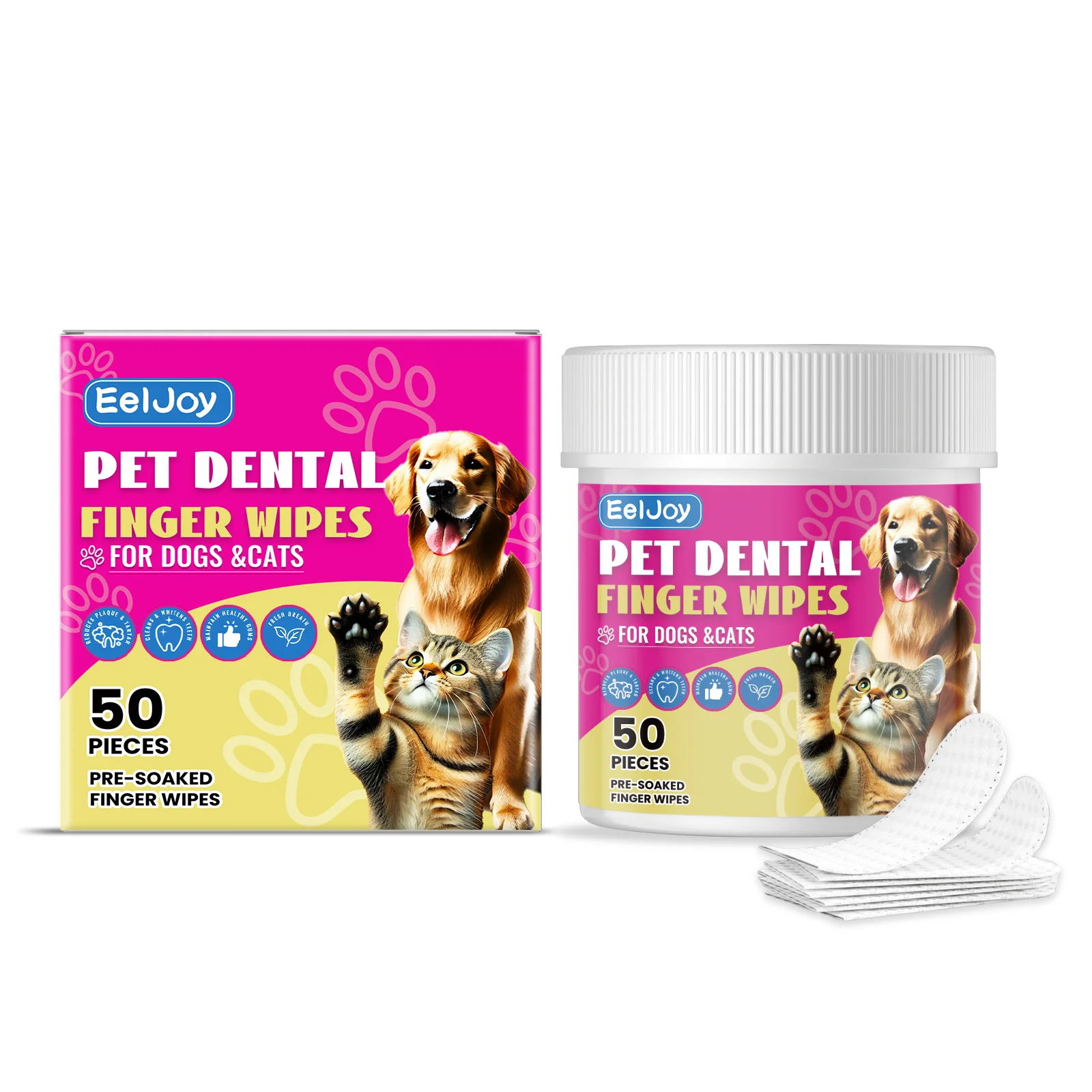 

pet teeth cleaning finger cots pet cleaning Tartar and tooth stains Convenient Disposable finger cots 50 pieces per box