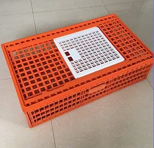 China Supplier Live Chicken Transport Cage Chick Turnover Box Plastic Transport Crate For Poultry Duck Chicken Farm