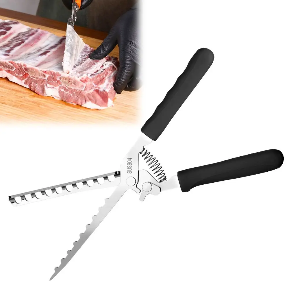 304 Stainless Steel Rib Membrane Remover Multi-functional Ergonomic Rib Prep Tool Universal BBQ Rib Skinner Kitchen Gadgets