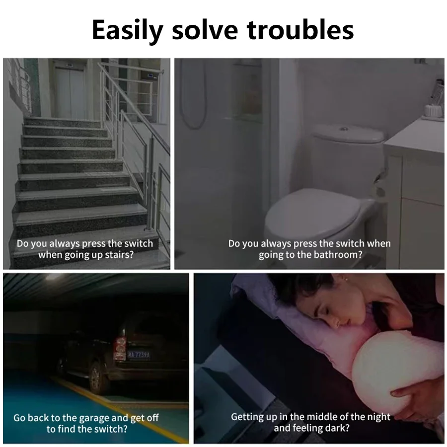 AC 220VE27 Cold White Photosensitive Light with Sound Motion Sensor Suitable for Home, Staircase, Warehouse, and Garage Lighting