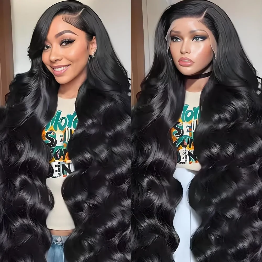 

46 Inch Body Wave 13x6 Full HD Lace Frontal Human Hair Wig Pre Plucked Glueless Transparent Lace Front Wig Brazilian 5x5 Closure