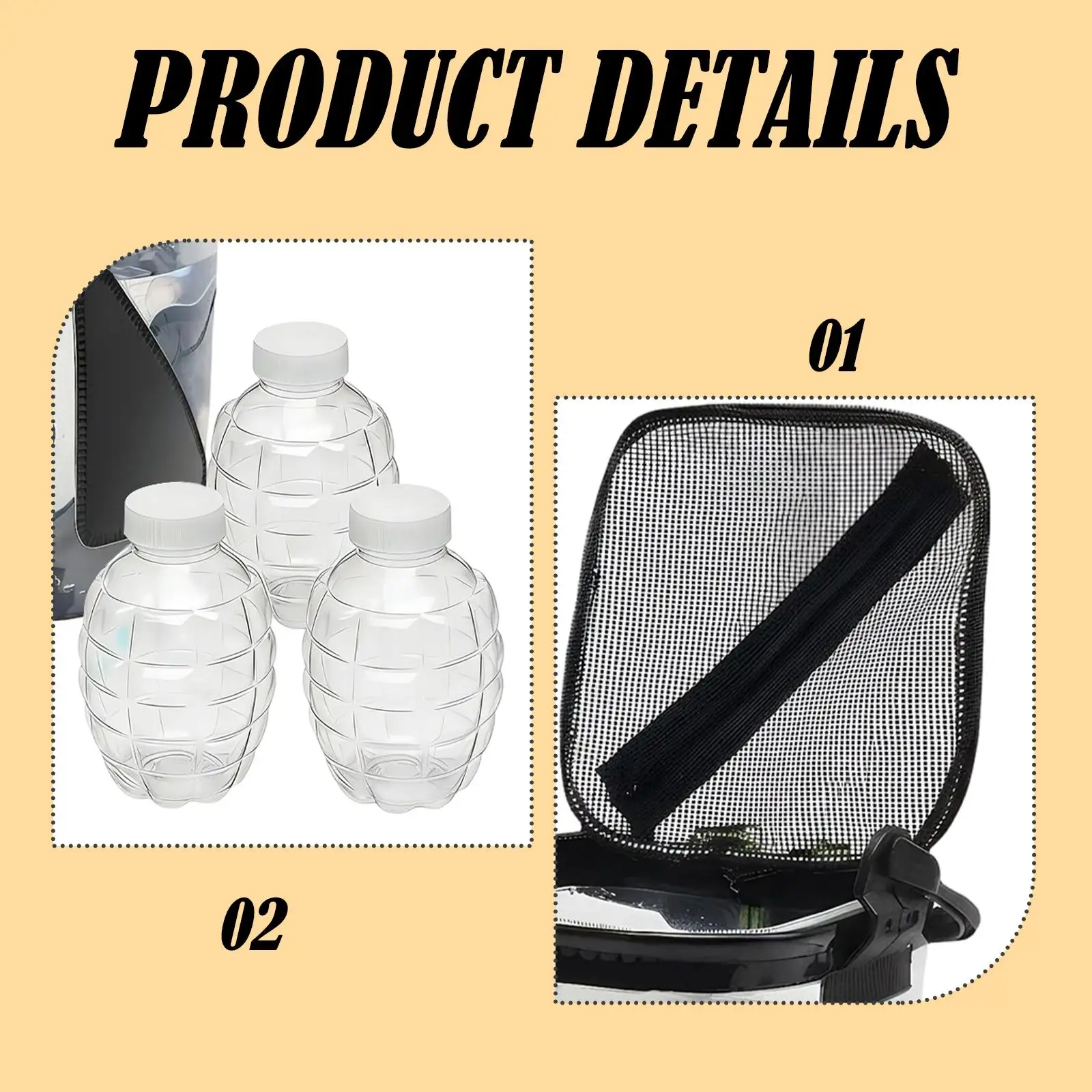

Bead Storage Containers with Refill Bottles Compact Jewelry Organizer Clear Beads Container for Craft and Hobby