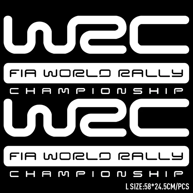 2Pcs WRC FIA WOELO RALLY Racing Car Stickers Auto Vinyl Film Decals For Auto Bumper Windows Motorcycle Laptop Car Accessories