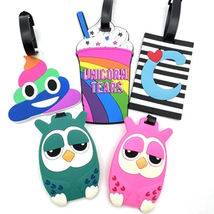 1PCS FashionTravel Accessories Creative Luggage Tag Silica Gel Suitcase ID Addres Holder Baggage Boarding Tags Portable Label