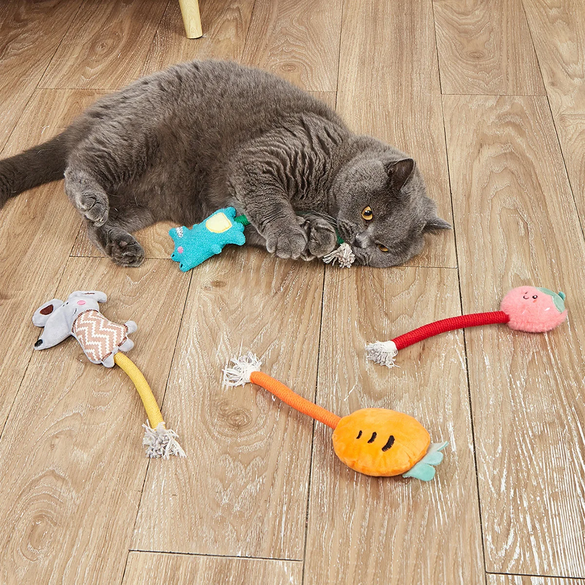 Cat Contains Catnip Mouse Dinosaur Shaped Cotton Rope Bite Resistant Scratch Resistant Fun To Play with Pet Supplies