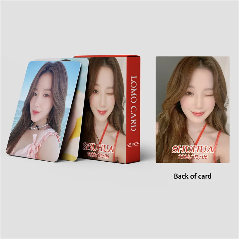 Imagem -03 - Kpop I-dle Cartões ye Shuhua Álbum Calor Que eu Quero Que Shuhua Lomo Cartões Yuqi Miyeon Minnie Cartão Postal 55 Pcs por Conjunto