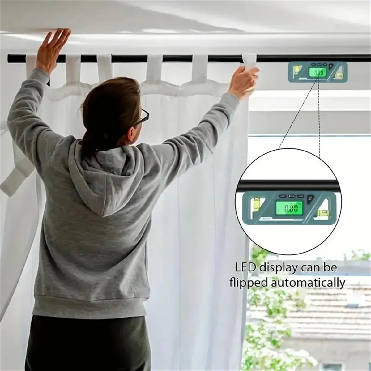 AAA87 デジタル分度器傾斜計レベルゴニオメーター測定傾斜計マグネット 90 度ゲージデジタルディスプレイ 1 個