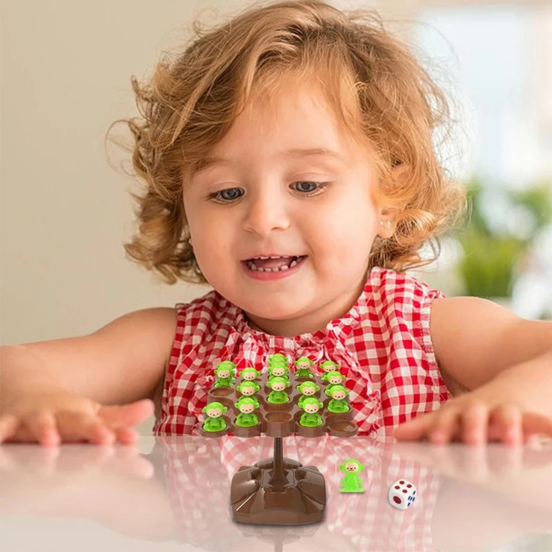 قرد شجرة التوازن الجذعية لعبة أطفال التركيز التوازن التدريب الوالدين والطفل لوحة تفاعلية لعبة مونتيسوري التعلم هدية #2