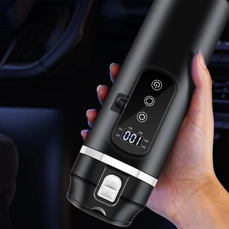 Car Heating Cup  500ml LED Display Electric Water Kettle Portable Water Warmer Bottle Car Heated Smart Mug For Coffee Milk