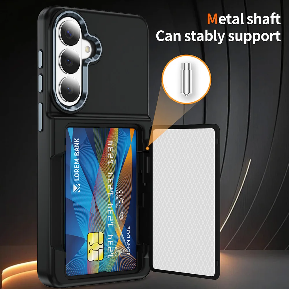 Case for Samsung Galaxy S26,Matte Multi-Function Military Grade Wallet with Kickstand Card Holder Slim Drop Protective Case