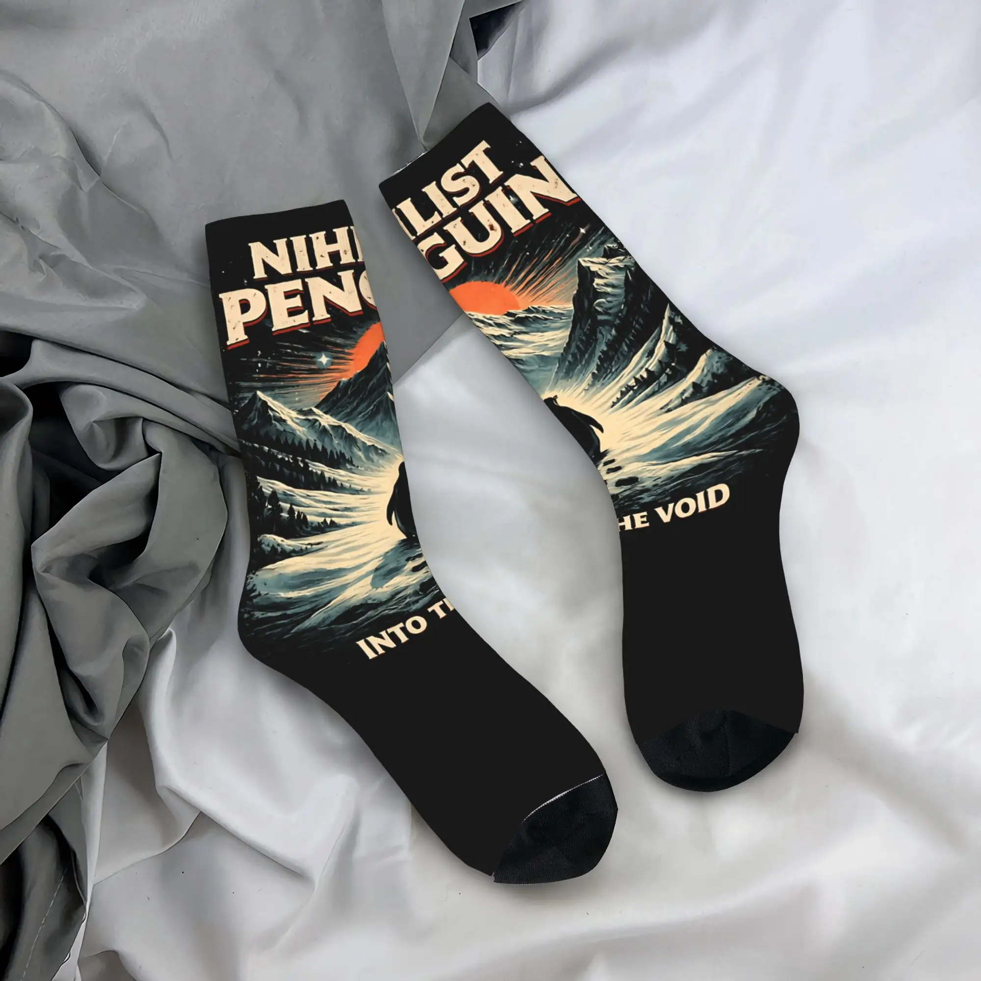 

Носки Nihilist Penguin: Мягкие повседневные носки для взрослых мужчин, средней плотности, весенние, для скейтбординга, с антибактериальной пропиткой, идея для подарка