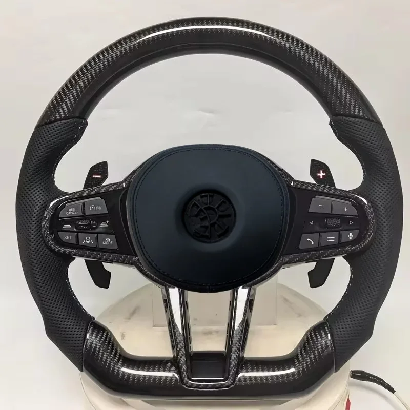 Carbon Fiber Leather Car Steering Wheel For BMW X3 X4 X5 X6 F30 F10 F15 G01 G04 G05 G11 G20 G30 M340i With M1 M2  Accessories