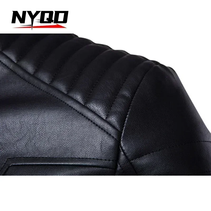 Motorcycle Wear Men Racing Motorcoss Jacket Winter Motorbike Clothing Protector Waterproof Moto PU Leather Jacket