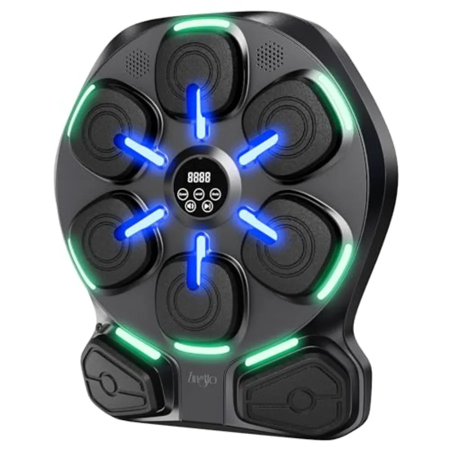 آلة ملاكمة موسيقية كبيرة الحجم للبالغين مع زوجين من القفازات آلة تثقيب جدارية للتجميل في صالة الألعاب الرياضية المنزلية للقلب #1