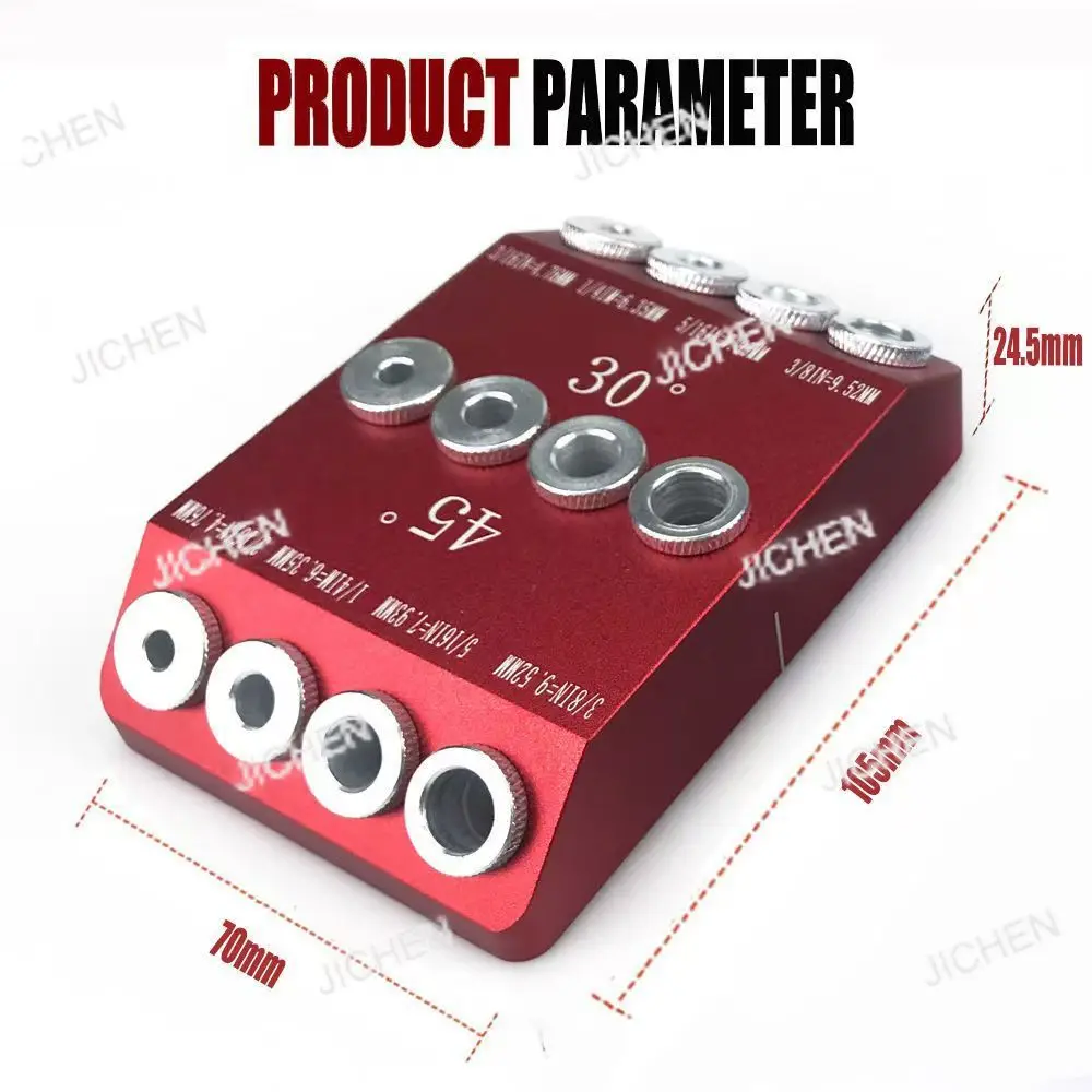 

Aluminum Alloy 30/45/90 Degree Angle Drilling Positioner Straight Hole Oblique Drilling Guide Jig DIY Woodworking Tools