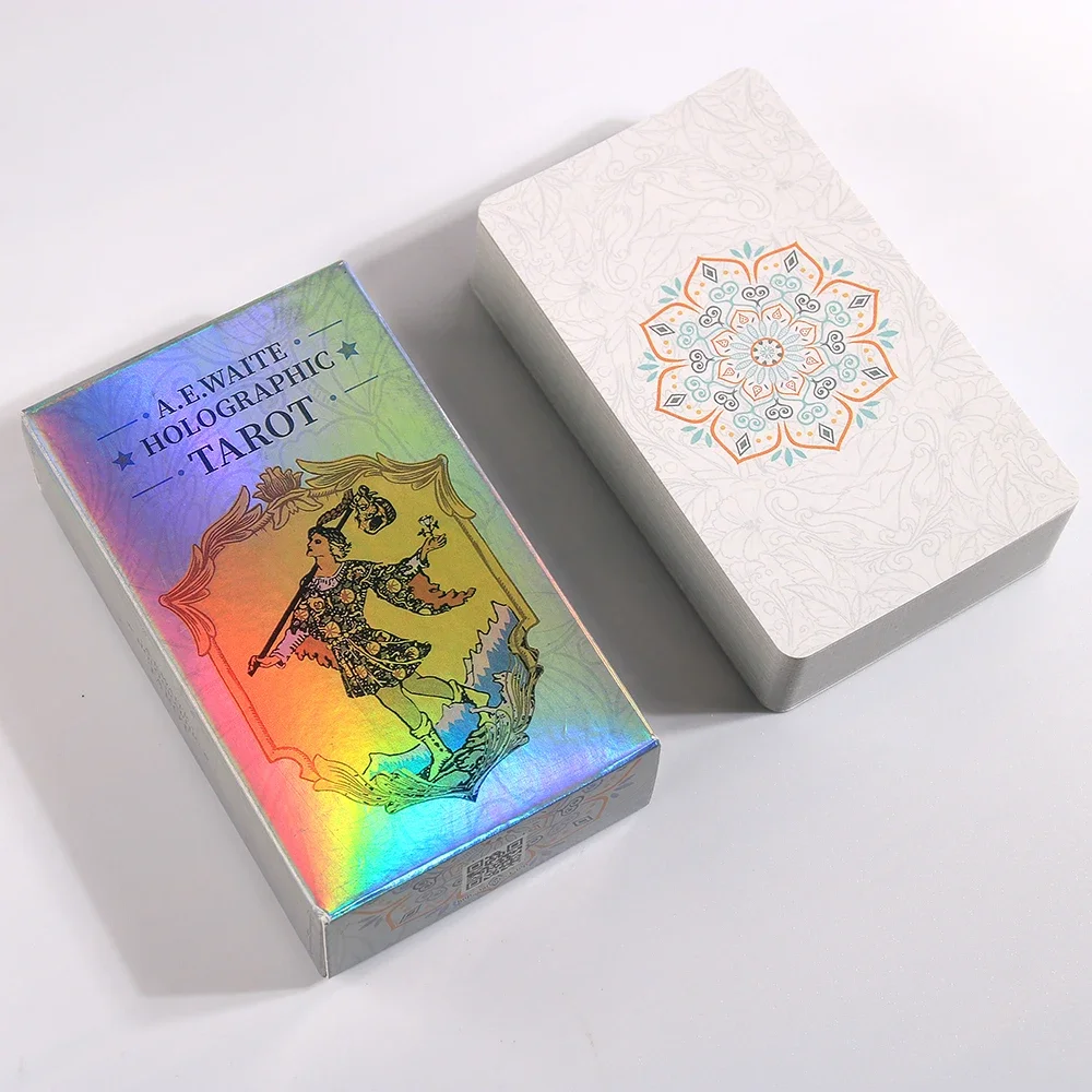 Regenbogen-Tarotkarten-Set, Tarotkarten für Anfänger, Holografisches Tarot-Deck, 78 Stück, Englisch, Für Spirituelles Wachstum – Detail 9