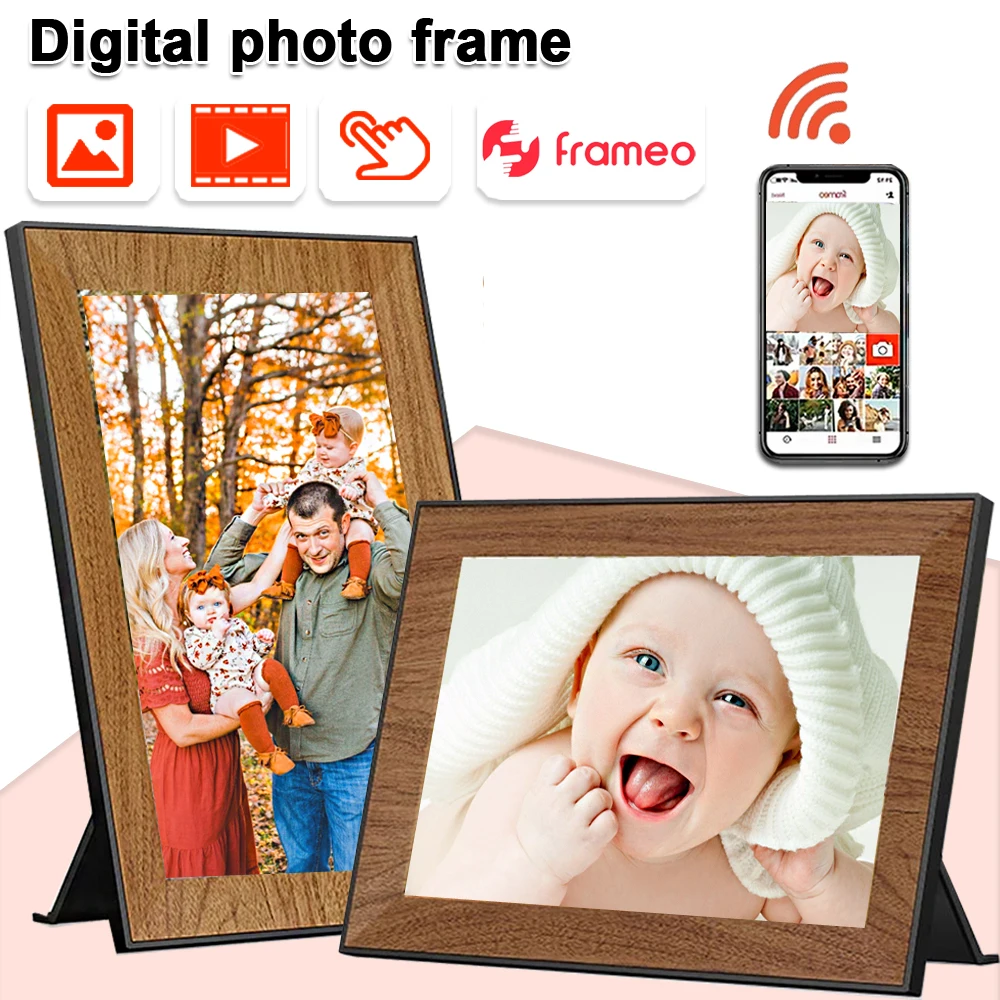 

Digital Pictures Frame 10.1 Inch Touch Screen Digital Photo Frame Wifi Digital Photoframe 32GB Video Frame Christmas Gift Frameo