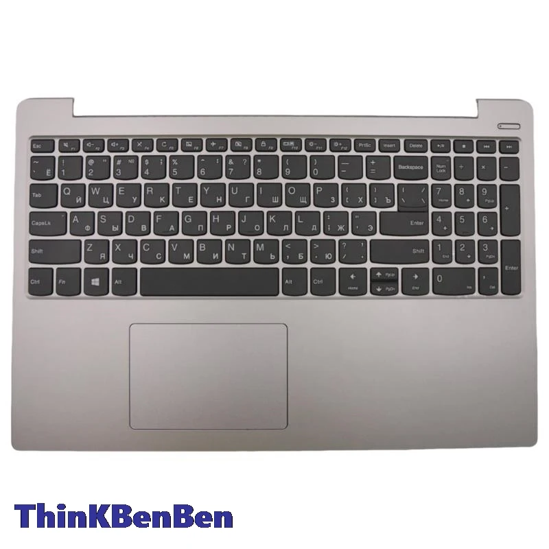 Capa superior do teclado com tampa Palmrest, Russian Platinum, RU, Cinza, Lenovo Ideapad 330S, 15, 15IKB, 15AST, 15ARR, 5CB0R07354