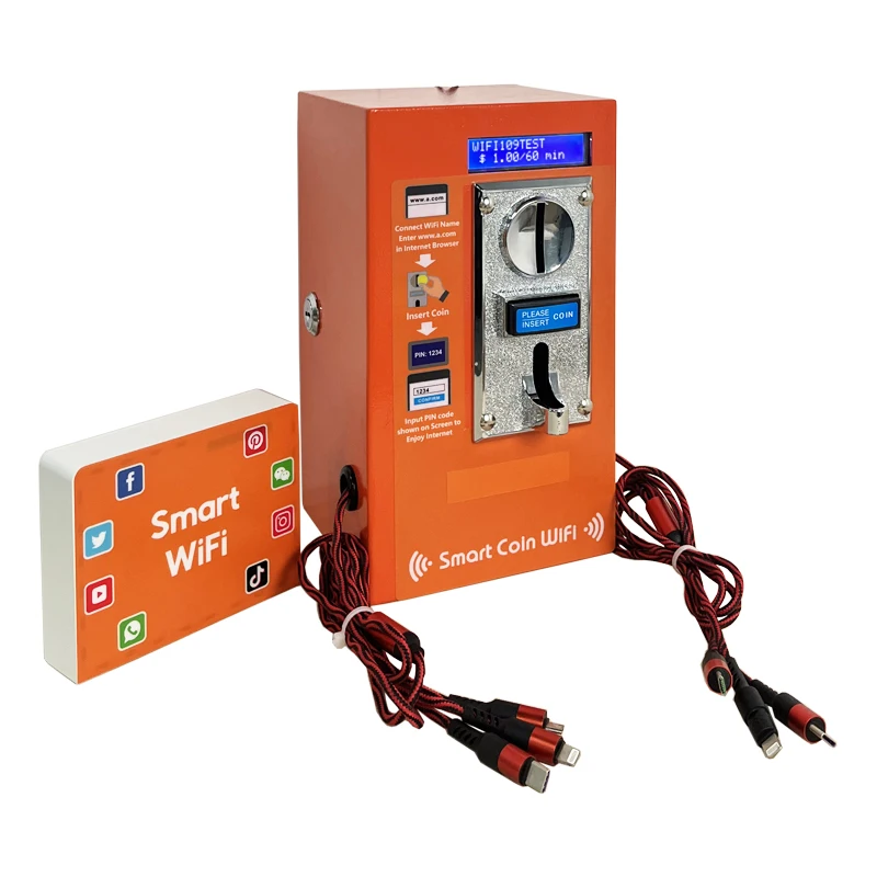 4 Ethernet Ports Router Distributor Smart Coin WiFi Hotspot Mikrotik Machine Charger WiFi Router