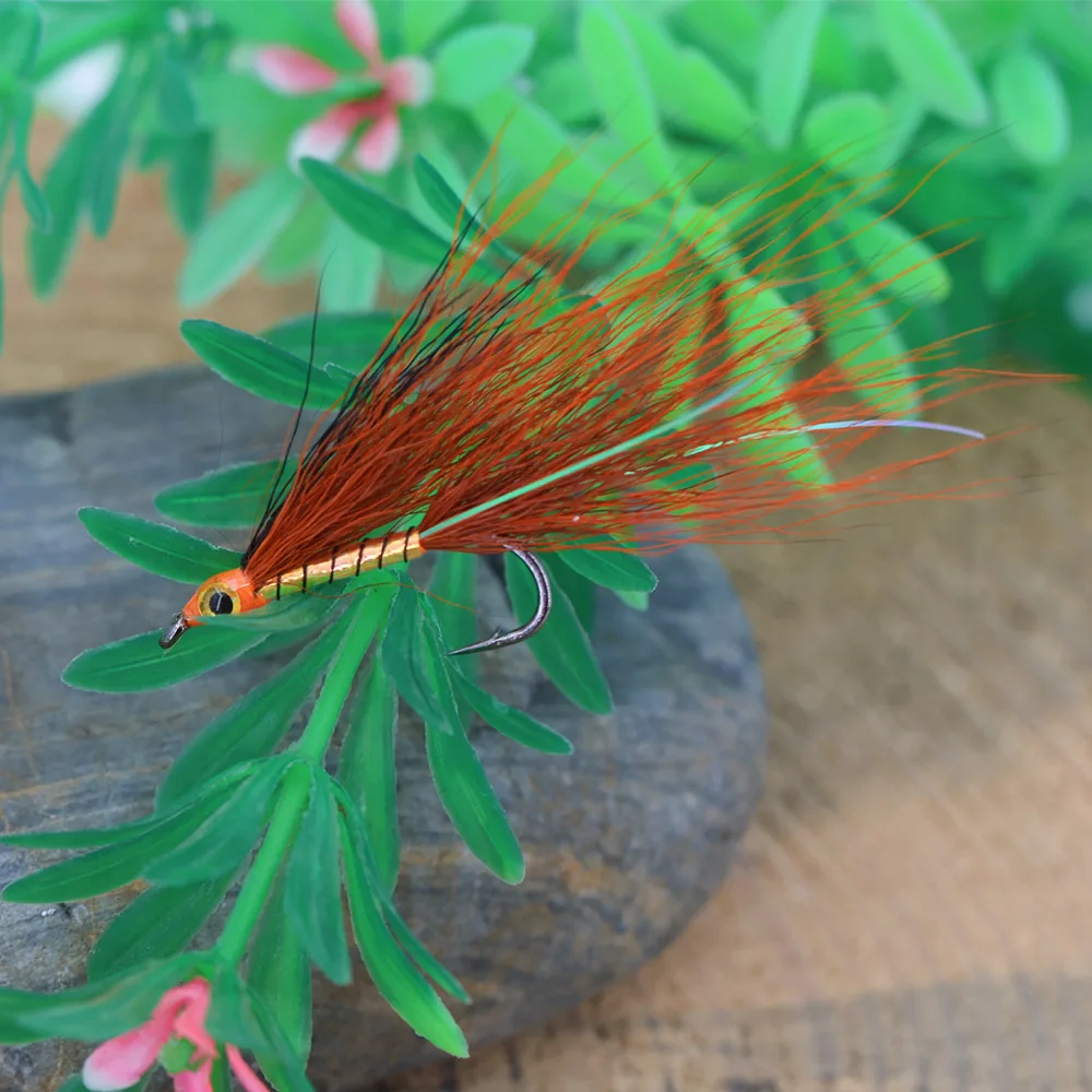 Moscas streamer Bucktail 3D epoxi ojo Vtwins para trucha y lucio - imagen 3
