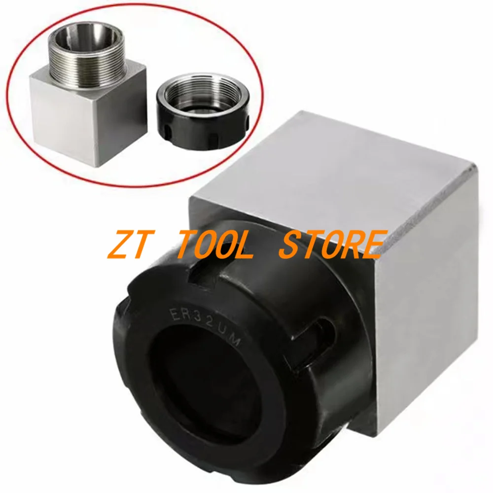 NEW Square ER25 ER32 ER40 Chuck Block Hard Steel Hex ER Spring Chuck Seat For CNC Lathe Engraving Cutting Machine Tool holder