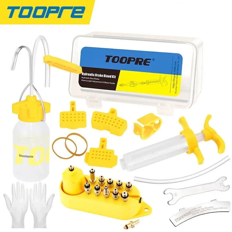

TOOPRE Mountain Bike Hydraulic Disc Brake Oil Bleed Kit Oiling Tool Universal Metal Connector Iamok Bicycle Repair Tools