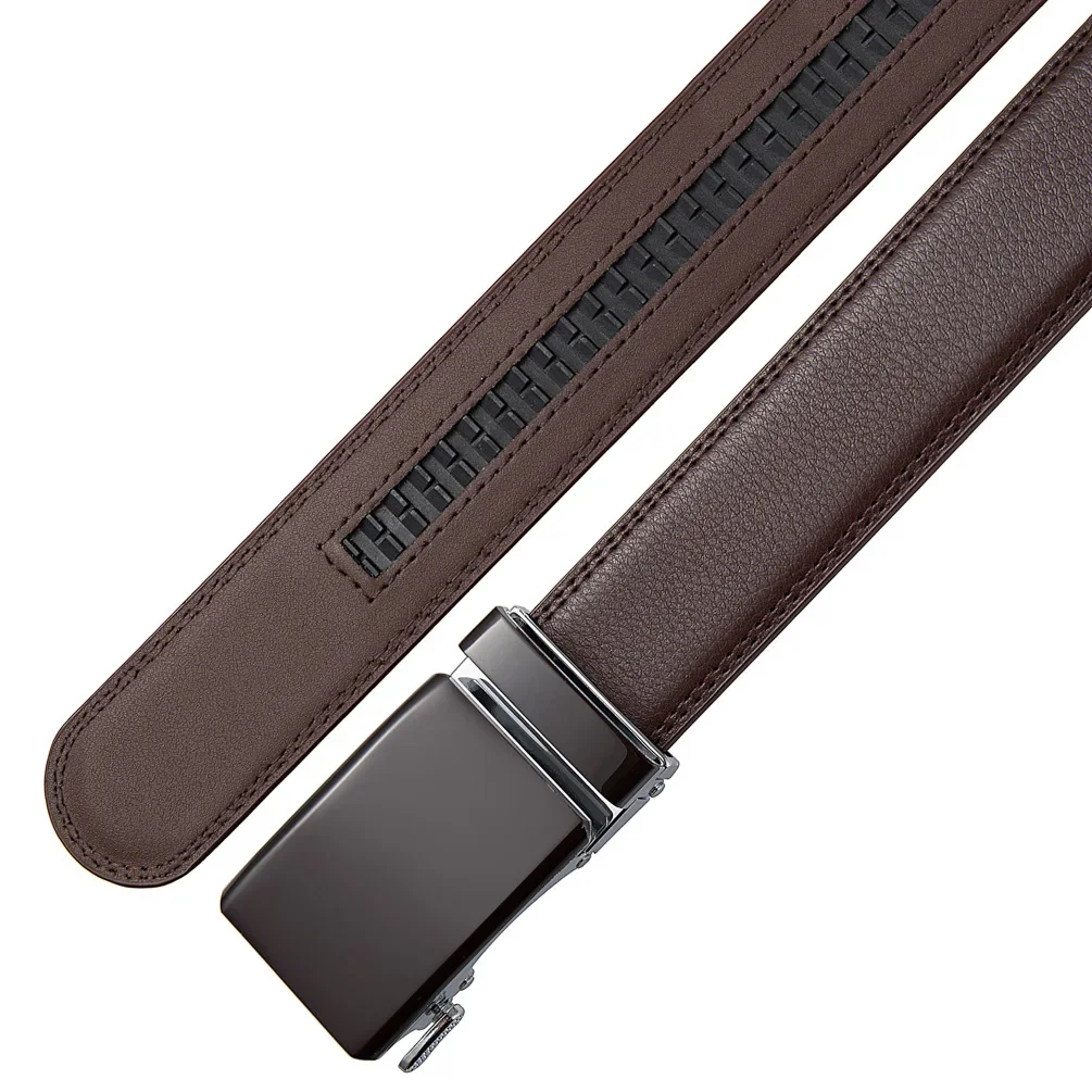 Automatischer Schnallengürtel aus echtem Leder, mehrfarbiger Hüftgurt für den täglichen Jeansgebrauch, 3,5 cm breiter Herren-Hüftgürtel, perfektes Vatertagsgeschenk – Detail 23