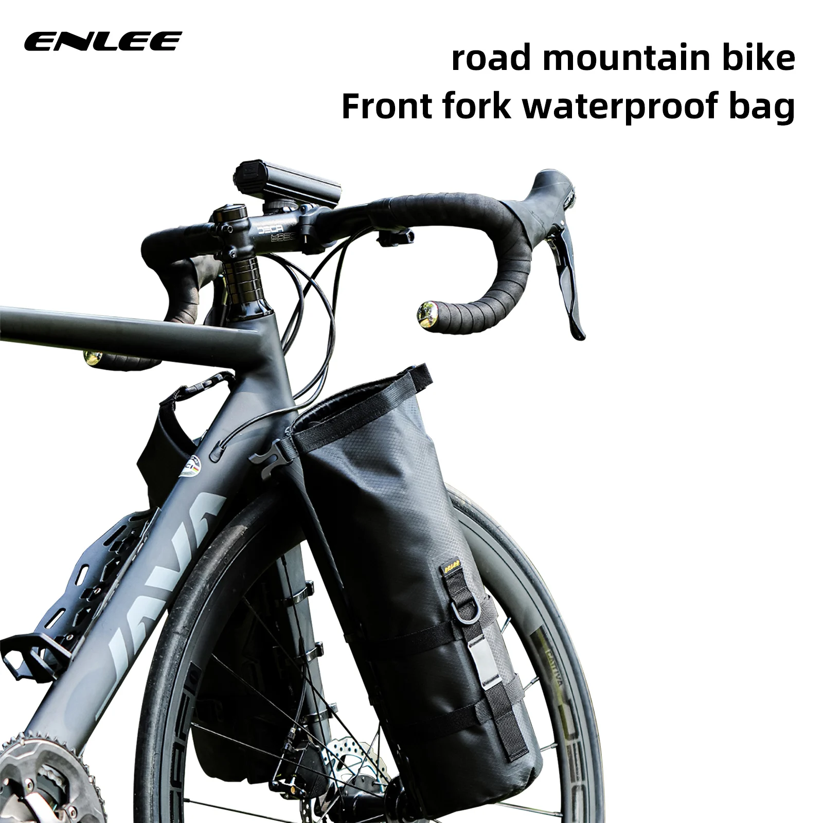 ENLEE Bicycle Multifunctional Front Fork Bag Outdoor Waterproof Bag 5L Capacity Road Mountain Bike Long-Distance Travel Bag