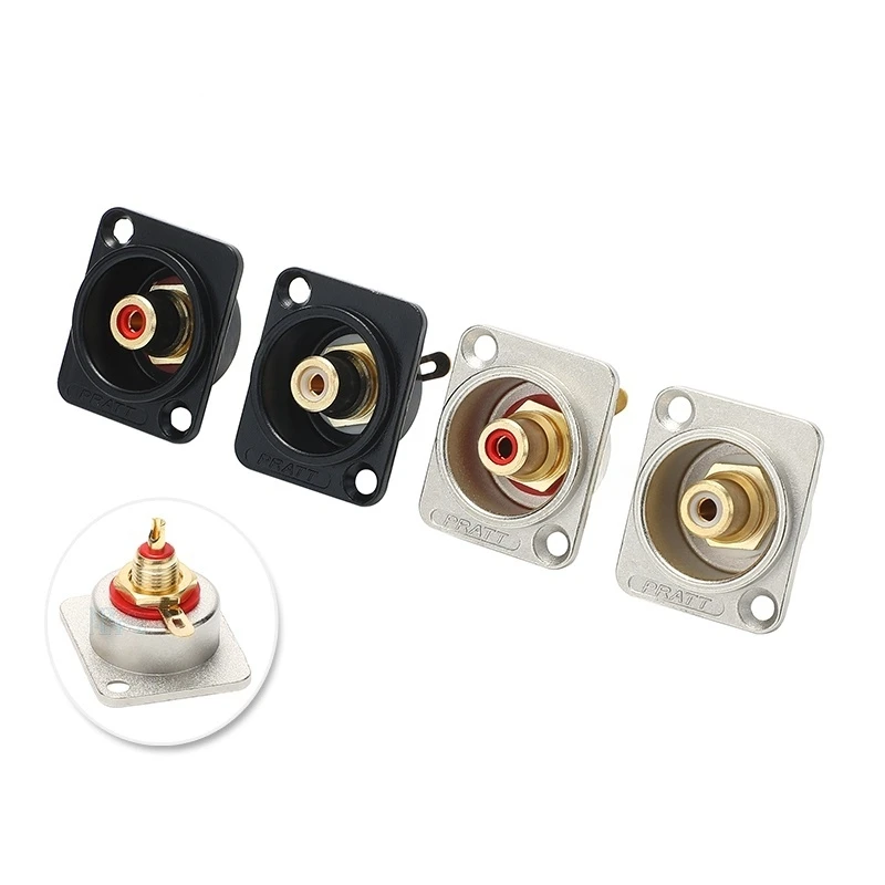 

1PCS D type module base RCA lotus female base 86 panel information box audio & video AV audio and video male plug socket Xanon