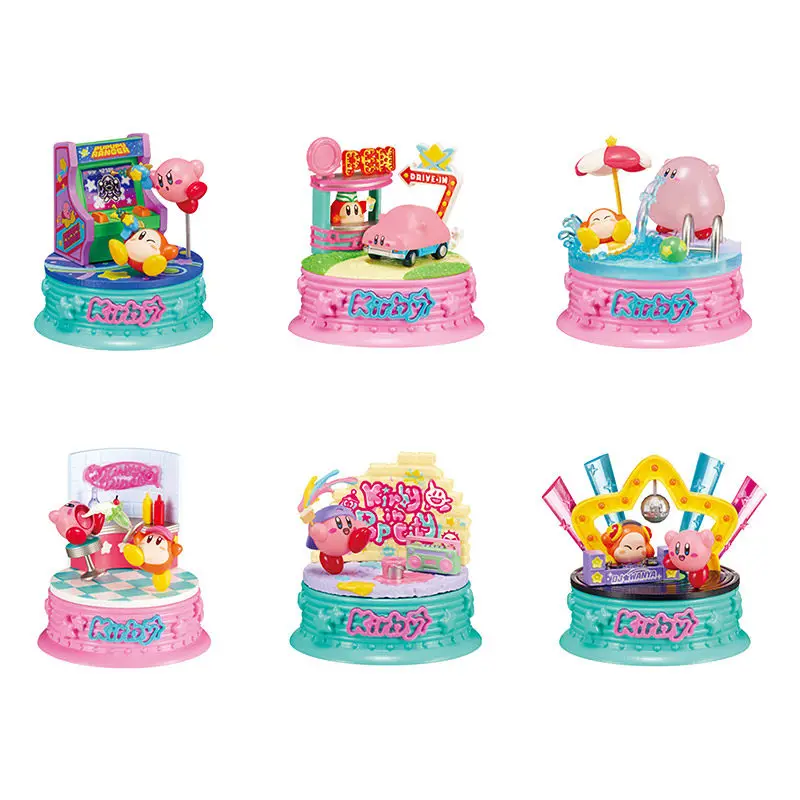 

Rement Original Shokugan Kirby: Right Back At Ya! Kirby in POP City Waddle Dee Action Figure Toys Kids Gifts Collectible Model