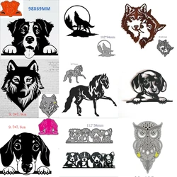 animal wolf dog horse Owl Metal Cutting Dies Cut Die Mold Scrapbook Paper Knife Mould Blade Punch Stencils