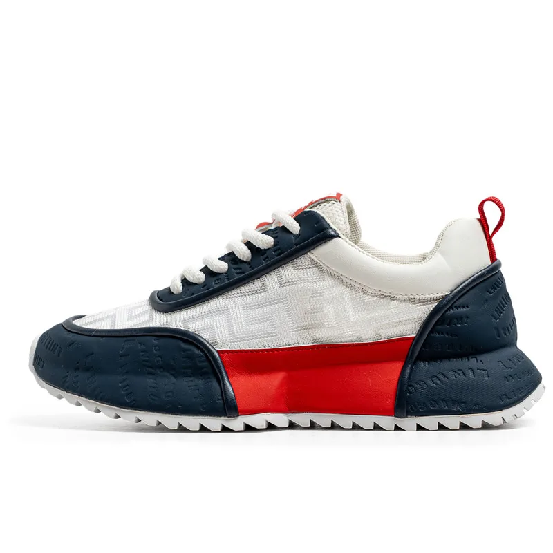 

Thick soled height increasing mesh breathable fashionable casual shoes for men's motorcycle shoes
