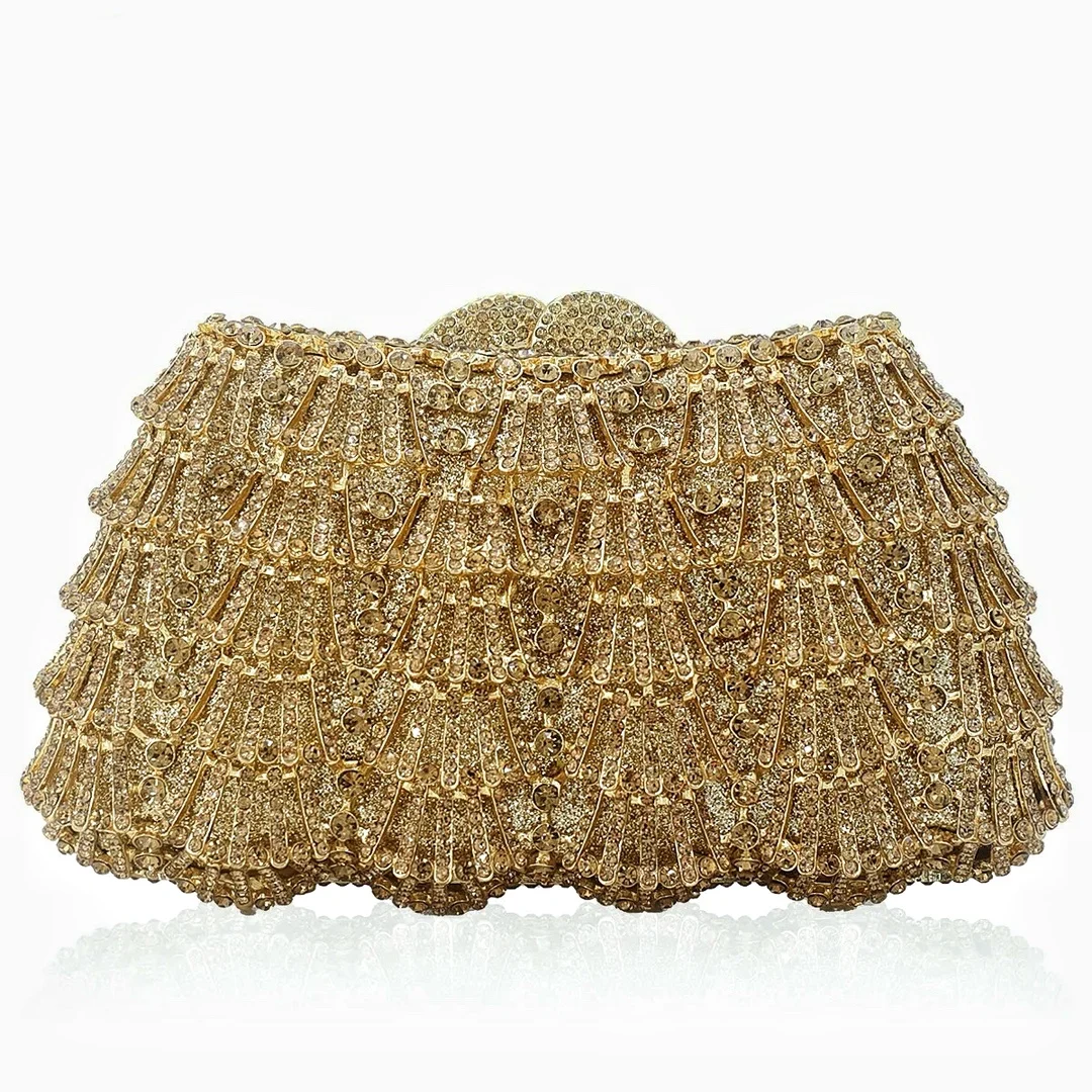 

Hollow Diamond Dinner Celebrity High-end Banquet Women's Bag Rhinestone Sacs Marques Luxes Niche Designer Geometric Shoulder Bag