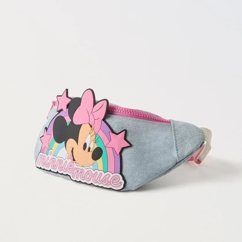 ディズニー漫画ミニーミッキーマウスニューキッズチェストバッグぬいぐるみ付き男の子かわいいバッグウエストバッグ