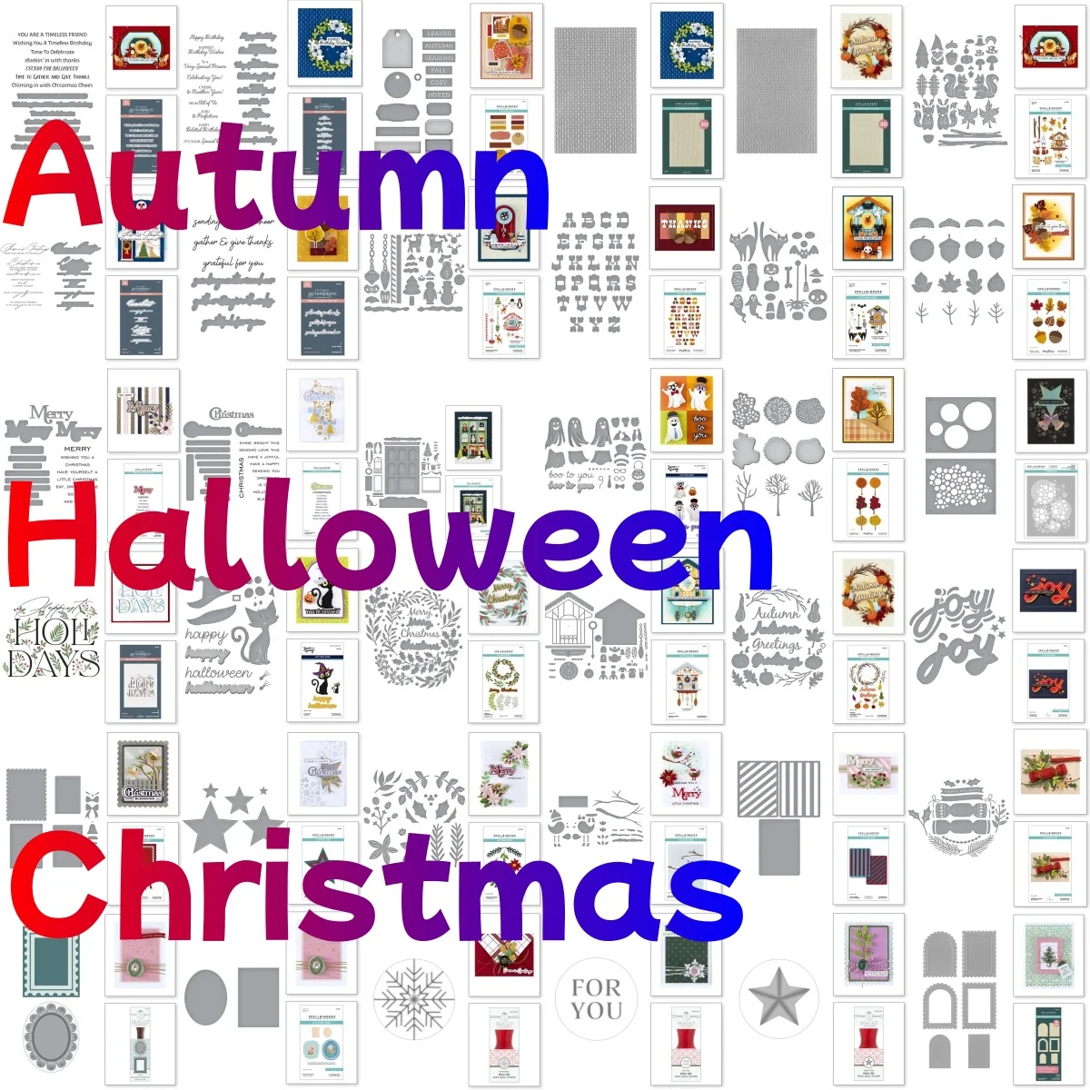 الخريف هالوين عطلات عيد الميلاد الفرح شبح القط اليقطين الخفافيش قطع يموت Stamps الصحافة لوحة الاستنسل الشمع DIY بها بنفسك سجل القصاصات الحرفية #1