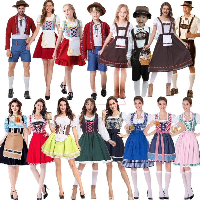 

loween Cos Traditional Beer Festival Costume Bavarian Mh Ethnic Outfit Stage Performance Suit Women's Ethnic Wear