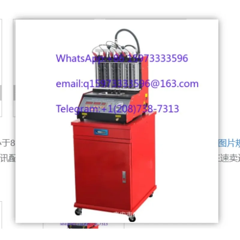 Factory GDI 6-Cylinder Gaso-line Fuel Injector Test Bench with Ultra-sonic Cleaner Test 6 Injectors Simultaneously