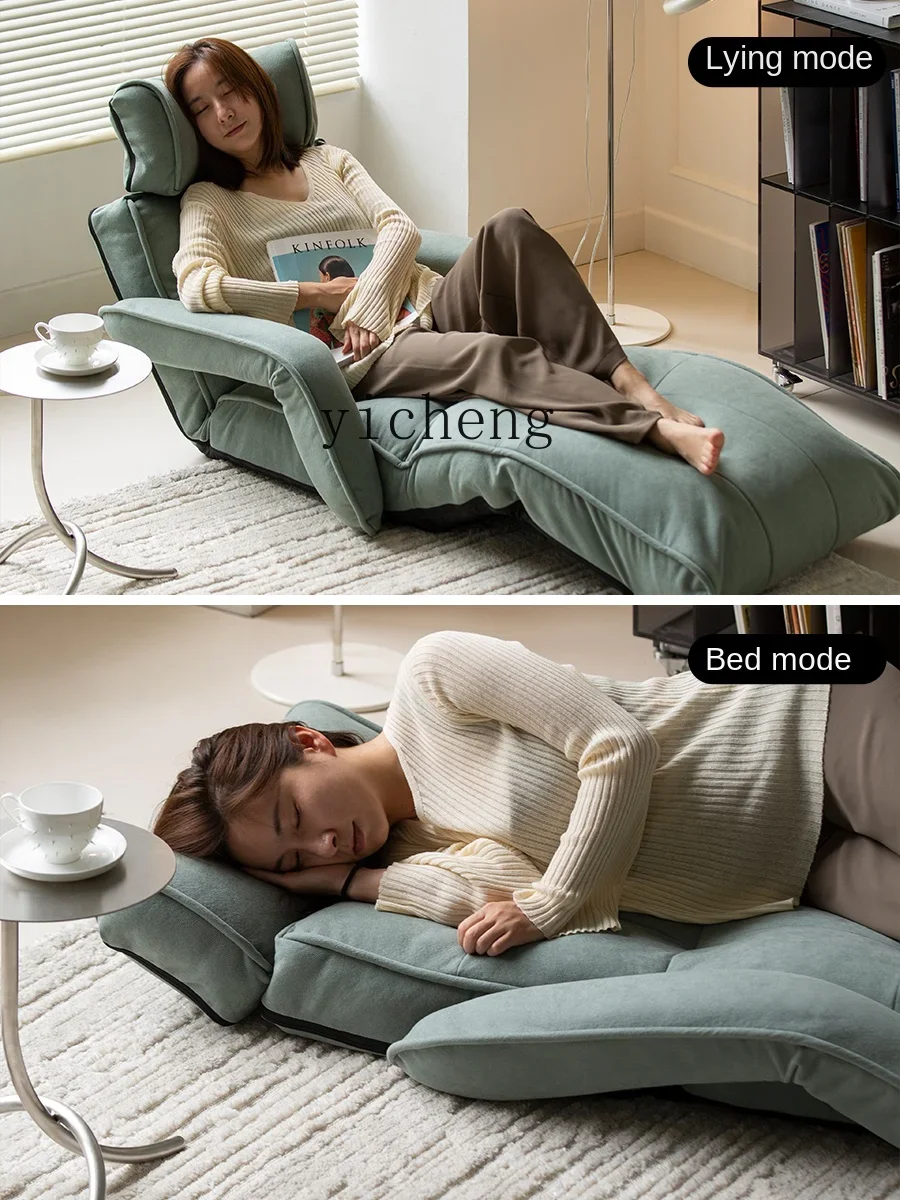 ZC Lazy Sofa Reclining and Sleeping Small Sofa Tatami Sofa Seat Recliner Sofa Bed Bedroom Foldable Dual-Purpose