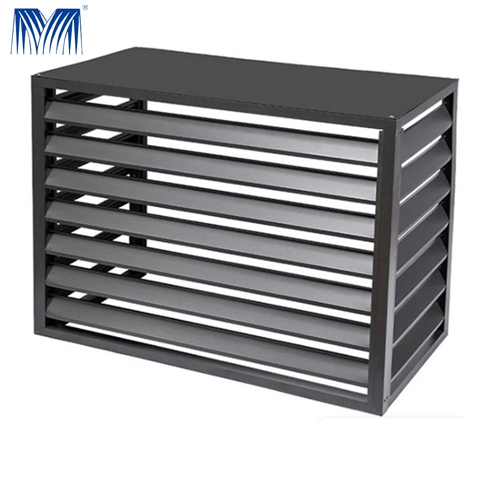 Tube wall aluminum outdoor unit ventilation louvers square high air conditioning cover wood air conditioning