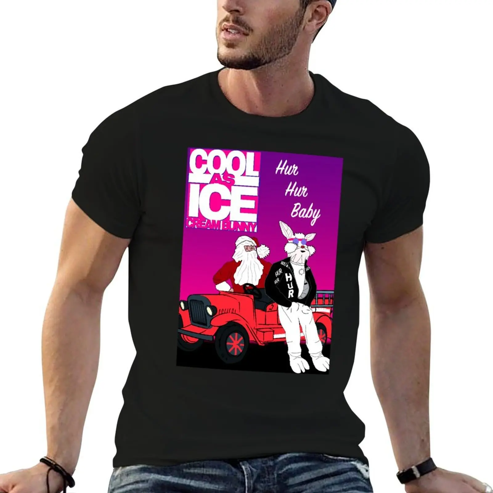 

Ice mens Cream tees shirts Cool for Bunny graphic tshirt t shirts 100% T-Shirt man cotton t graphic as