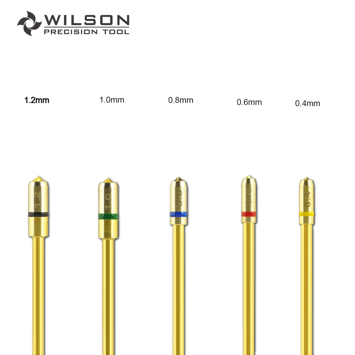 WILSON Tip Bottom Drill Bits Gold Coating Bi-directional Nail Bur Bit with Gentle Care for Customers Gold-coated Manicure Cleani