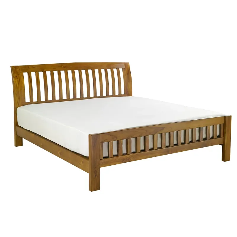 for Queen Bed Modern Solid Wood Teak Board Kit Sustainable Durable Indonesian Legal Wood Comfortable Bedroom Furniture
