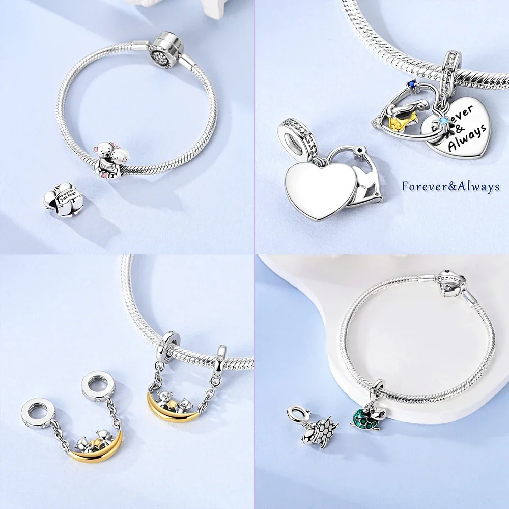 

Мечтательный оригинальный серебряный 925 пробы, подвеска в виде белки на осень, ежик, бабочка, кошка, бусины, подходят для женщин, браслет, прекрасный подарок, ювелирные изделия для женщин